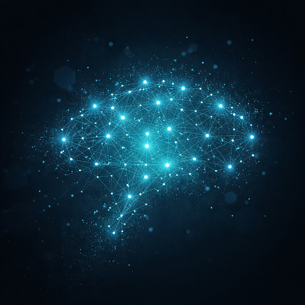 Red neuronal abstracta representando conexión entre ciencia y tecnología